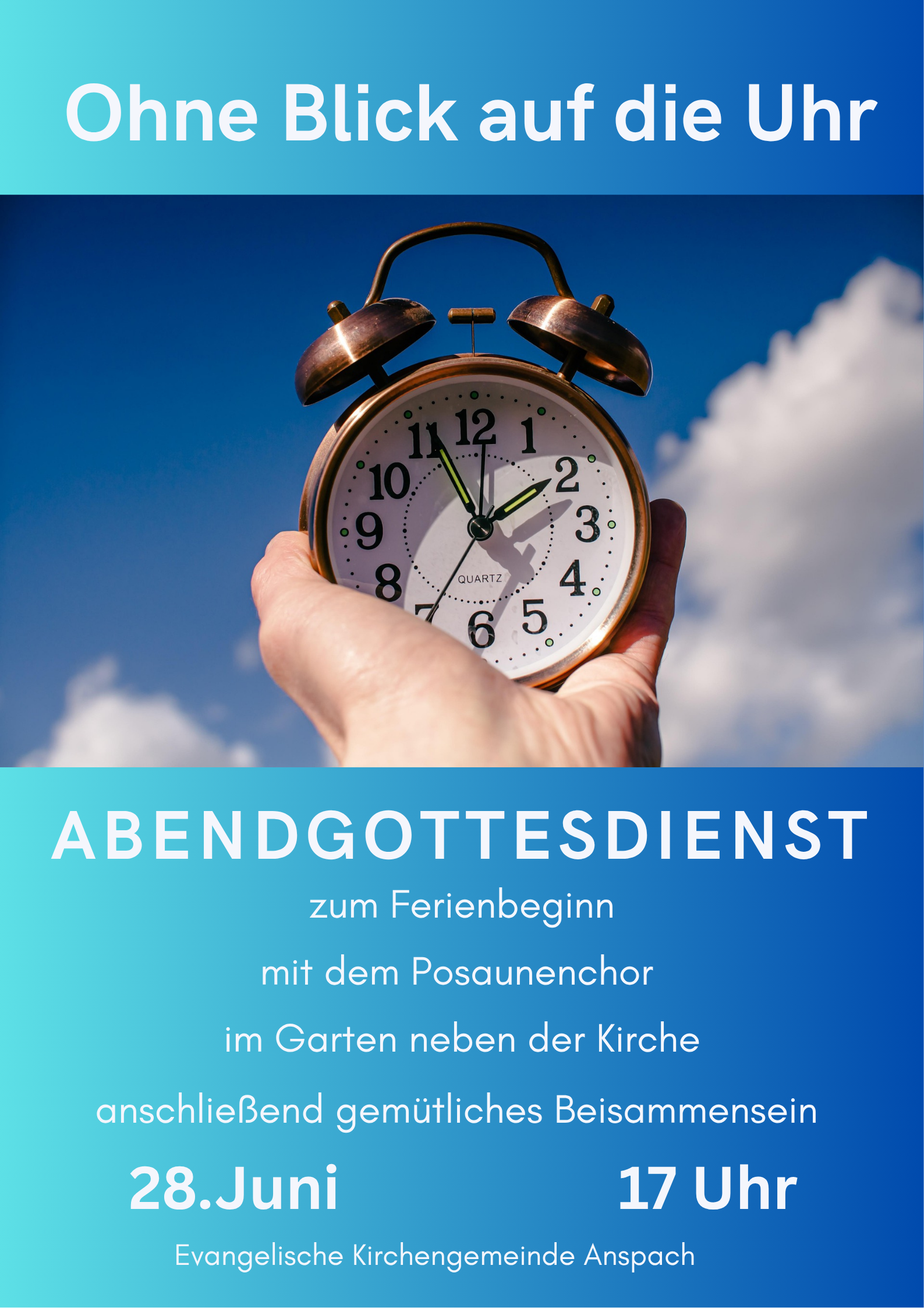 Ohne Blick auf die Uhr vor den Sommerferien
